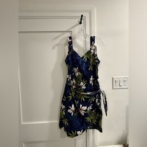 VTG Ky’S multicolor multi pattern side tie short dress